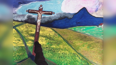 Zu den gezeigten Bildern gehört: „Kruzifix-in-der-Landschaft” von-Marianne von Werefkin. (Foto: Diözesanmuseum)