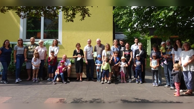 Zufriedene Gesichter nach dem Gartenaktionstag  (Foto: Kindergarten Pfiffikus )
