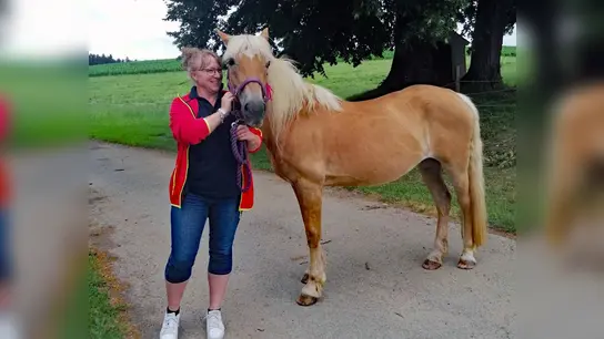 Steffi Irmscher-Grothen mit Pferd Corona. (Foto: BRK)