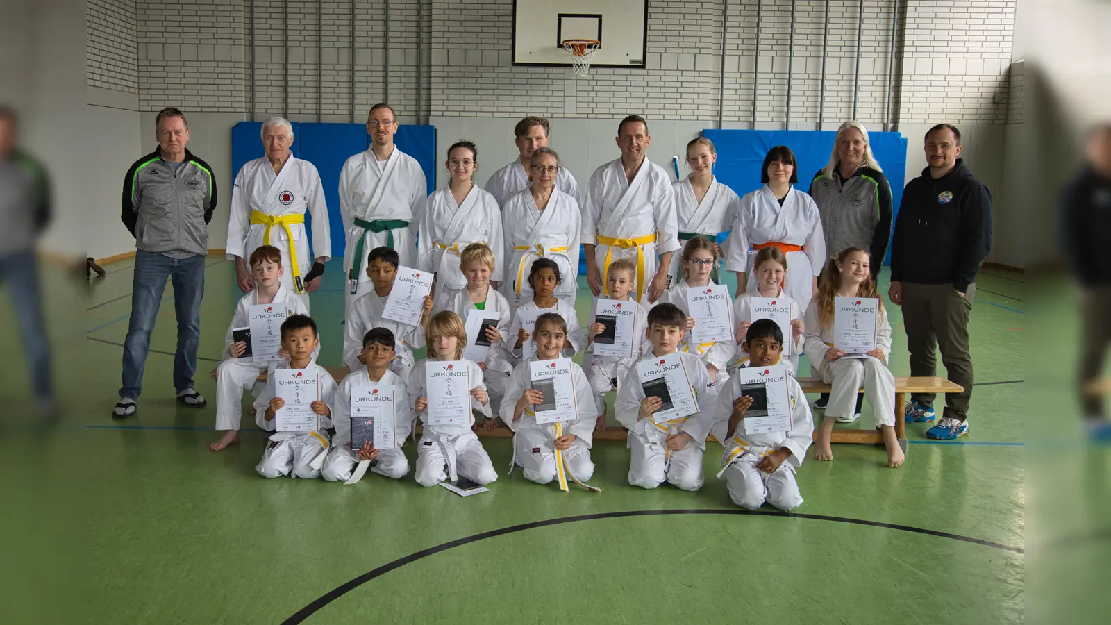 Kürzlich fand die erste Gürtelprüfung des Jahres beim SCE Karate statt.  (Foto: SC Eching)