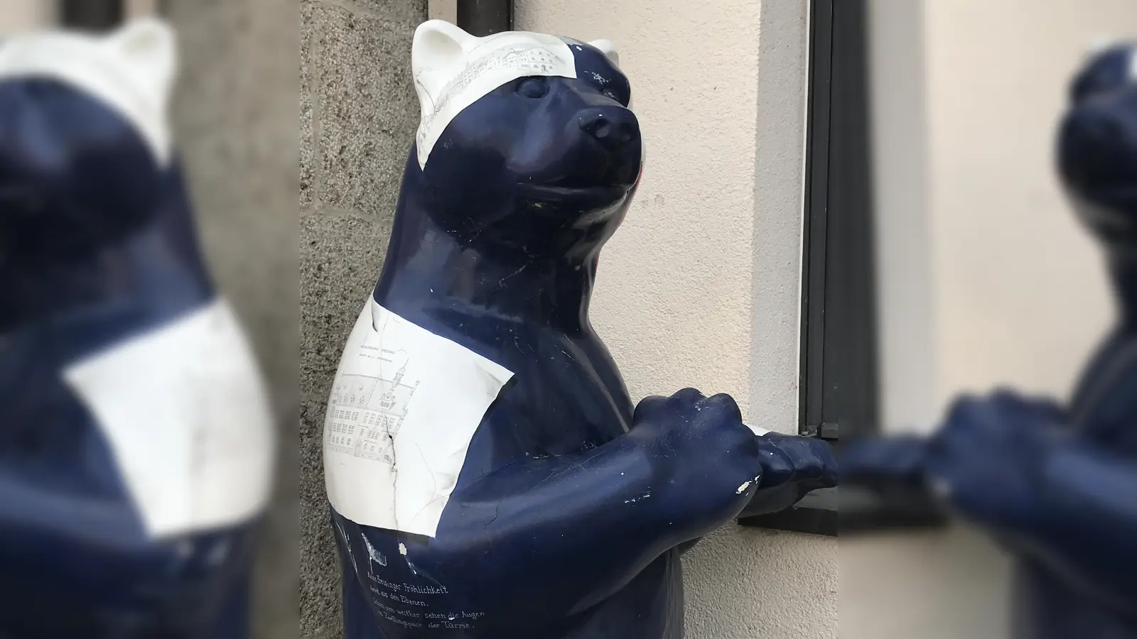 Der allgegenwärtige Freisinger Bär würde sich nach Meinung unserer Leserin auch als Ampelfigur eignen. (Foto: cba)