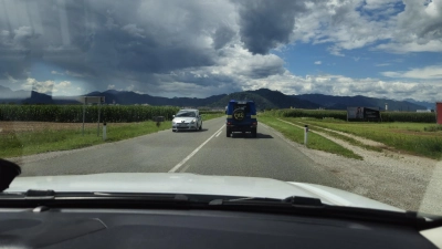 Das Freisinger THW auf dem Weg in die Katastrophengebiete Sloweniens. (Foto: THW Freising)