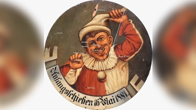 Historische Schützenscheibe aus dem Jahr 1881. (Foto: FSG Erding)