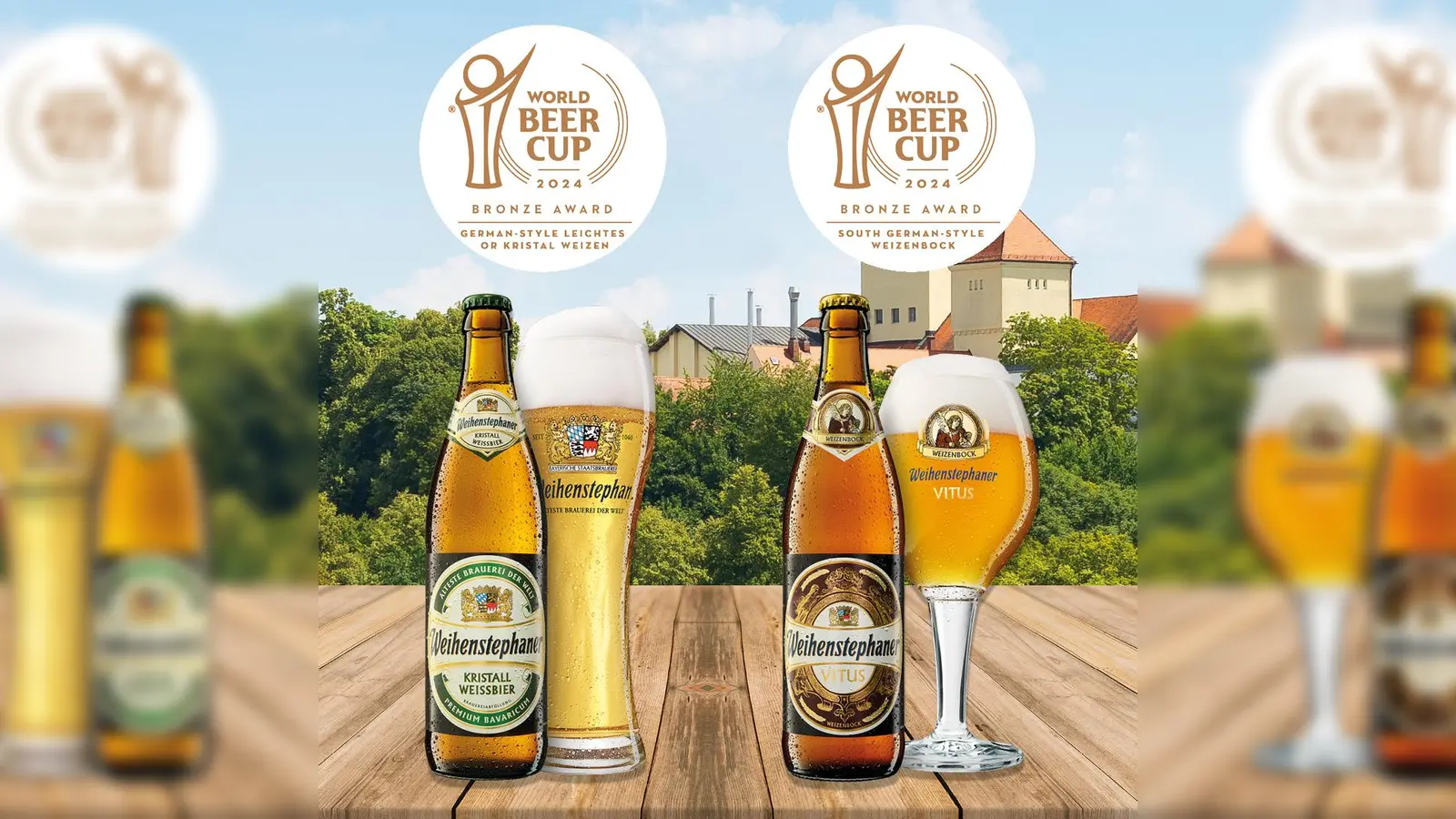 Zwei tolle Biere, brachten der Brauerei gleich zweimal Bronze. (Foto: Brauerei Weihenstephan)