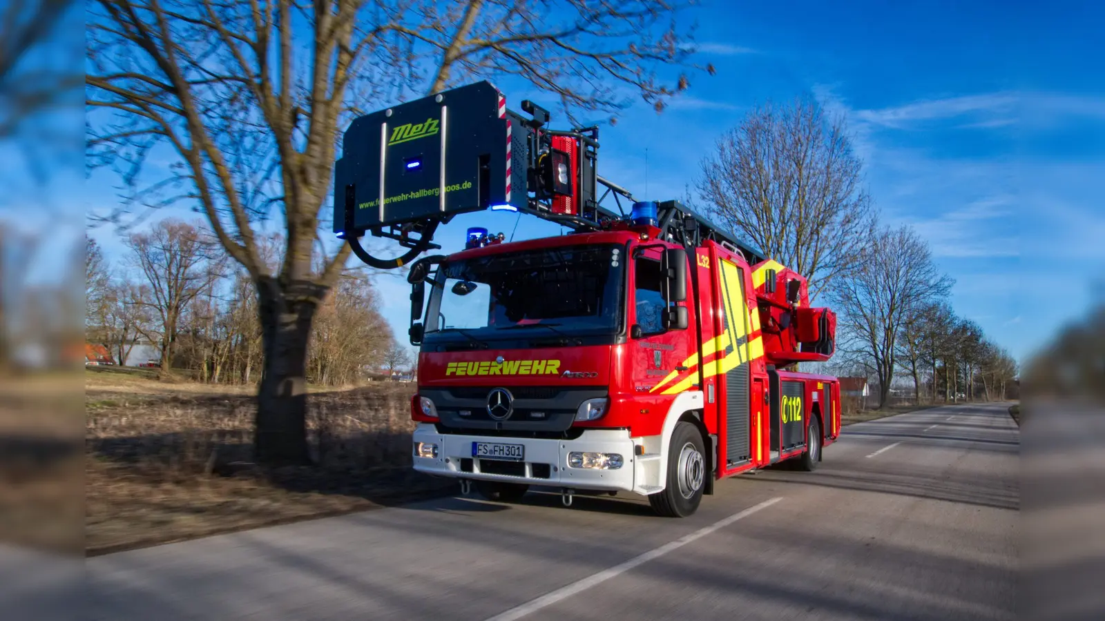 Die erste Drehleiter erhielt die FFW Hallbergmoos im Jahr 2014. (Foto: FFW  Hallbergmoos)