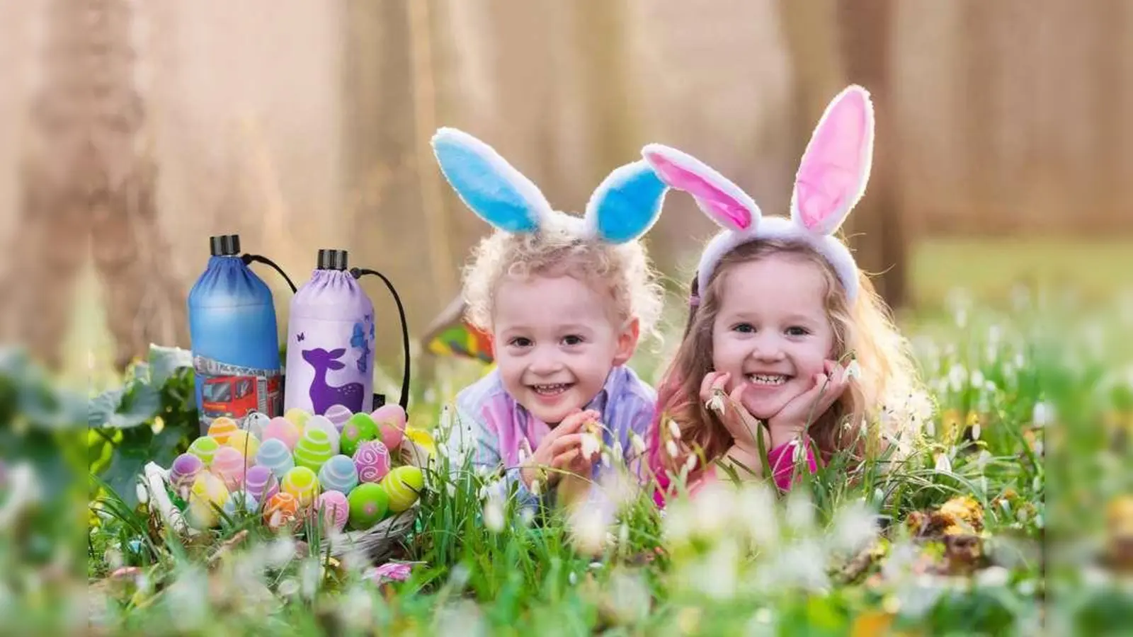 Die wiederbefüllbare Glastrinkflasche ist perfekt für die Osterkörbchen von Schul- und Kindergartenkindern.  (Foto: djd/Emil/famveldman - Fotolia)