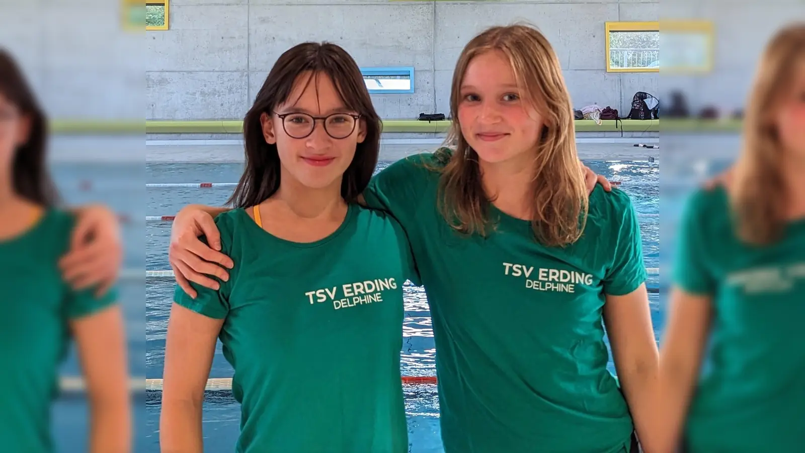 Lena Leeb (links) und Lena Vidovic starteten für die Erdinger Delphine bei den offenen Bayerischen Meisterschaften in Nürnberg. (Foto: Govender)