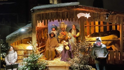 Die Tradition der lebenden Krippe lebte wieder auf. (Foto: VSG Altenerding)