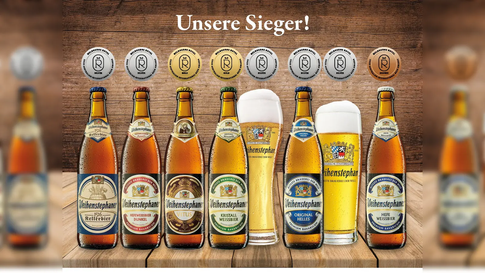 Nicht nur acht Medaillen bekam Weihenstephan, ihnen wurde auch der Titel „Champion Large International Brewery“ verliehen. (Foto: Weihenstephan)