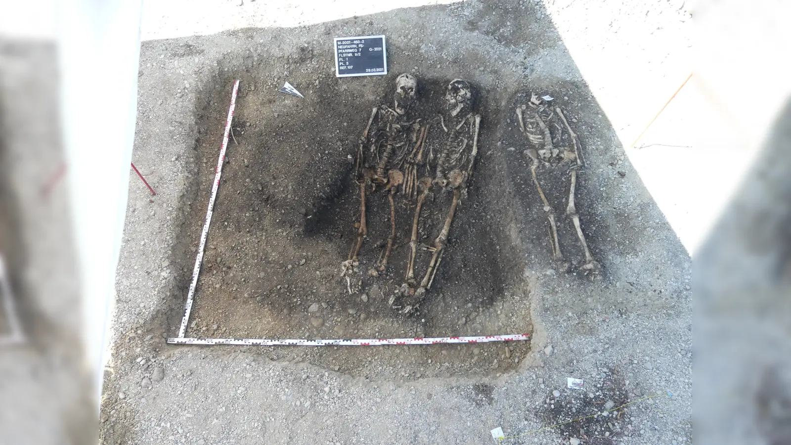 Frühmittelalterliche Bestattungen wurden in Neufahrn entdeckt. (Foto: Kreisarchäologie Freising)