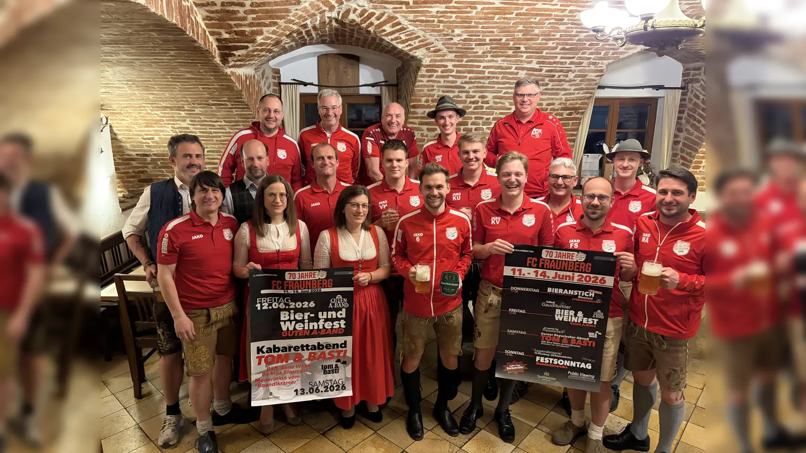 Die Fraunberger bei der gelungenen Bierprobe in Taufkirchen. (Foto: FC Fraunberg)