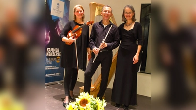 Bratschistin Julia Ruge, Flötist Manfred Ludwig und Harfenistin Barbara Pöschl-Edrich. (v.l.) (Foto: E. Reichert)