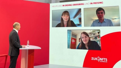 Virtuell zu Gast in der Gegend: Kanzlerkandidat Olaf Scholz (SPD). (Foto: SPD)