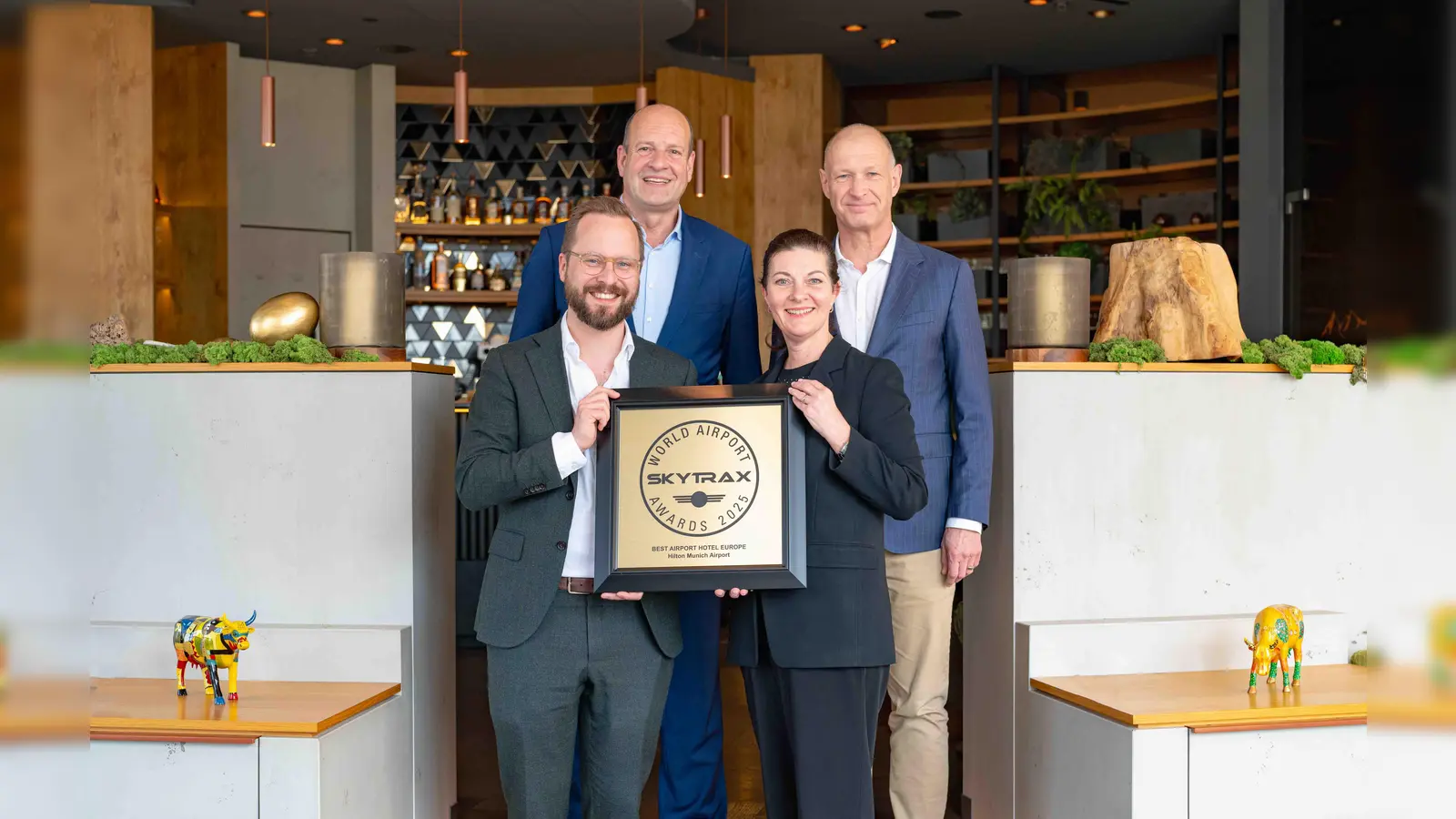 Andreas Reichert, Cornelia Brinkman, Jan-Henrik Andersson und Jost Lammers sind stolz auf die Auszeichnung. (Foto: pi creative)