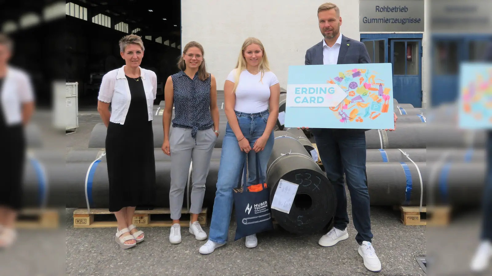Huber Technik; von links: Marion Grimm, Veronika Kamm, Fina Moritz, Wolfgang Kraus. (Foto: Ardeo e. V.)