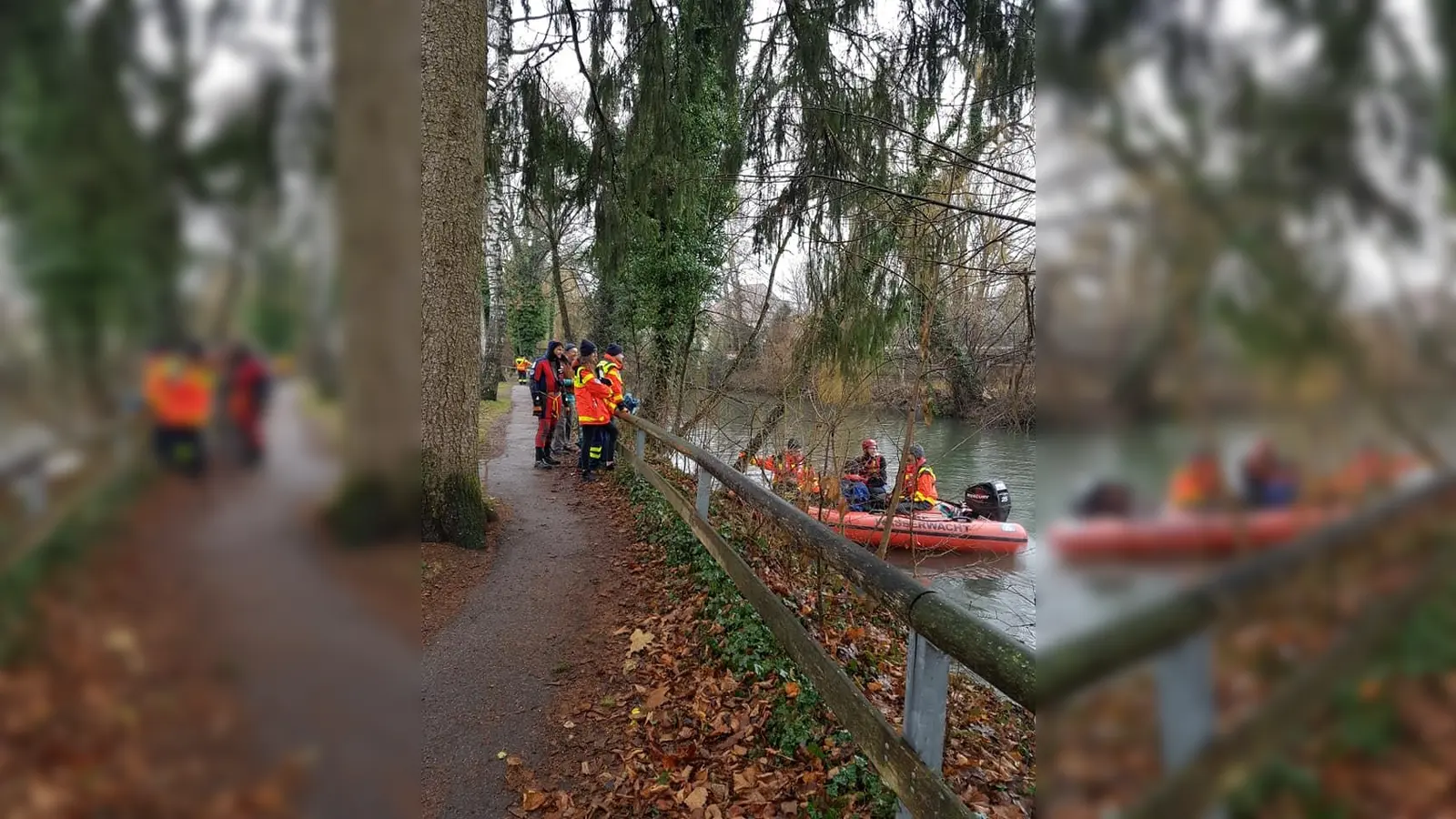 Die Taucher der Wasserwacht reinigen die Sempt. (Foto: R. Schleinkofer)
