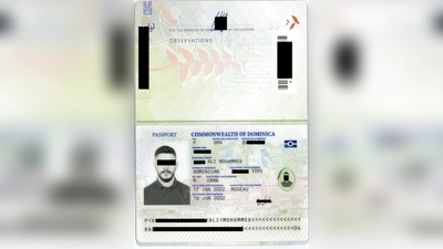 200.000 US-Dollar hat den Iraker die dominicanische Staatsbürgerschaft gekostet. (Foto: Bundespolizei)