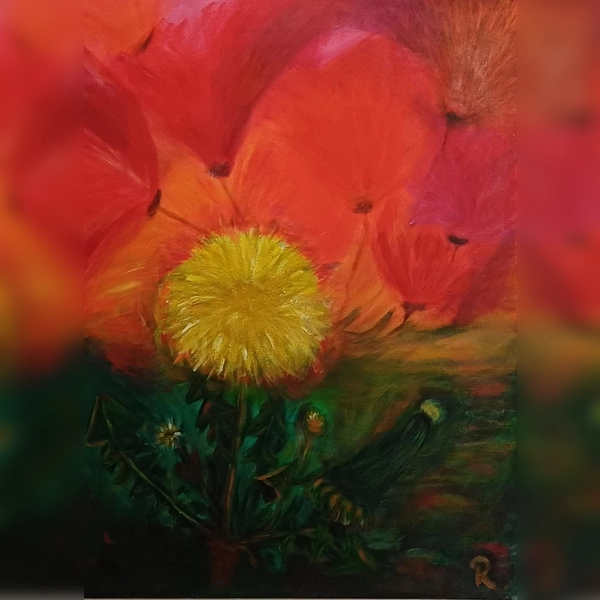 Renate Nann arbeitet überwiegend mit Acrylfarben. (Foto: Nann)