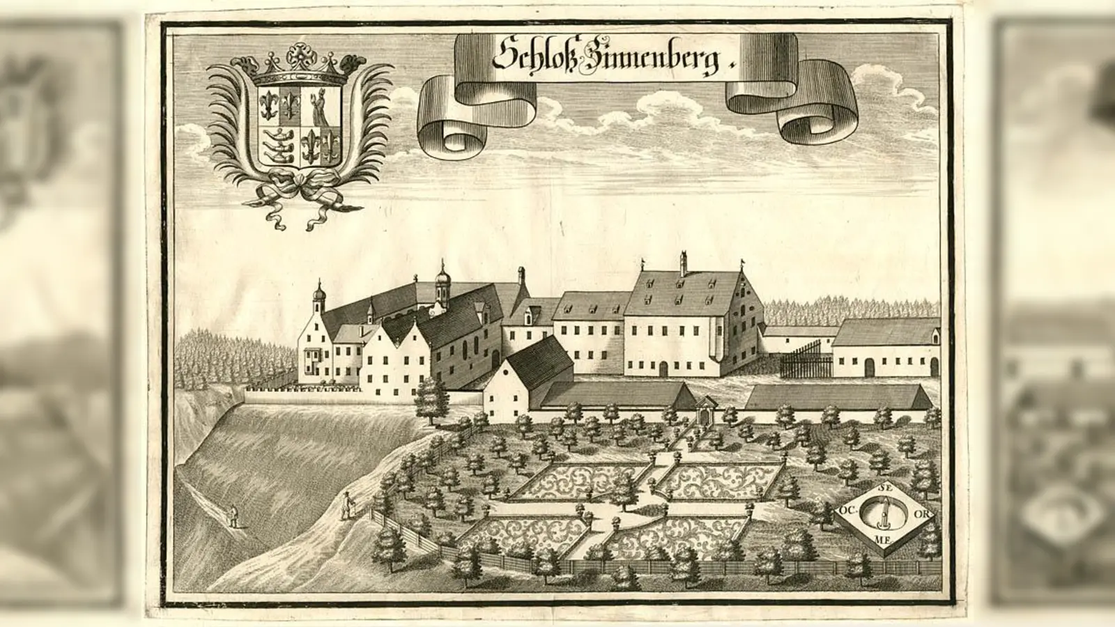 Hofkupferstecher Michael Wening (1645 - 1718 ): das „Schloß Zinnenberg“ um 1705. (Foto: Gemeinfrei)