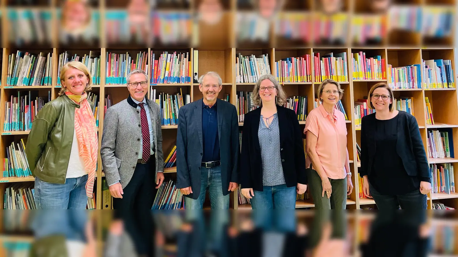 Im Gespräch: Stefanie Pointer, Christian Salberg, Hans-Jürgen Dunkl, Carola Steiner, Heike Thamm und Julia Höfer (v. li.). (Foto: Vorschule MS)