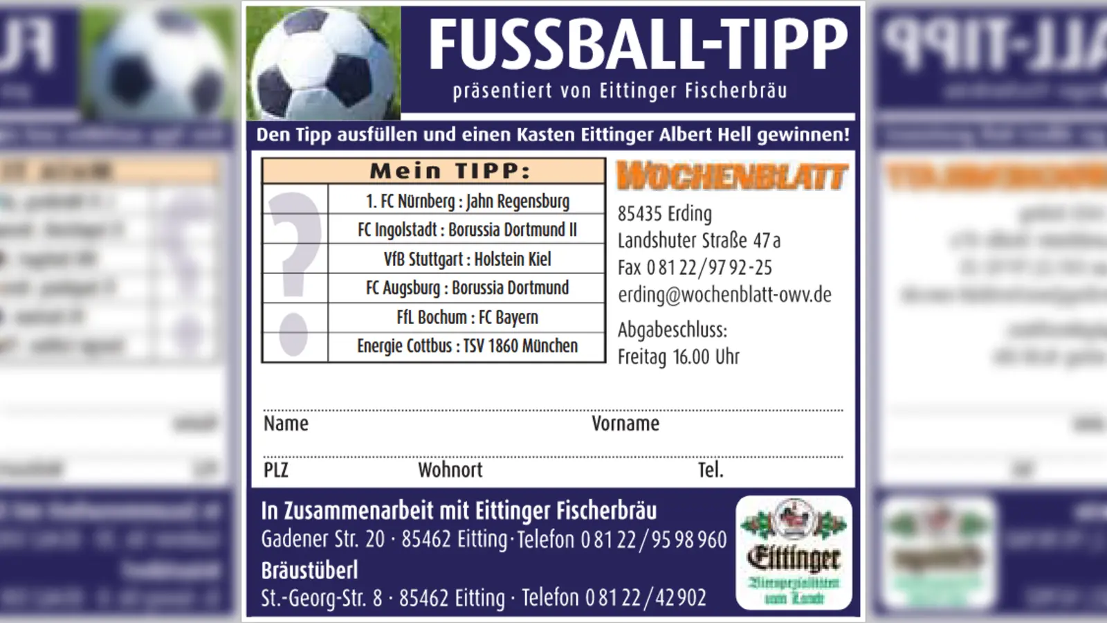 Fußballtipp KW 43 (Grafik: Wochenblatt Erding)