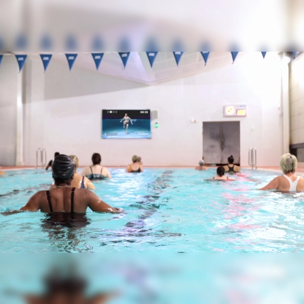 Virtuelles Aquafitness mit c Hydrohex im fresch. (Foto: fresch Freising)