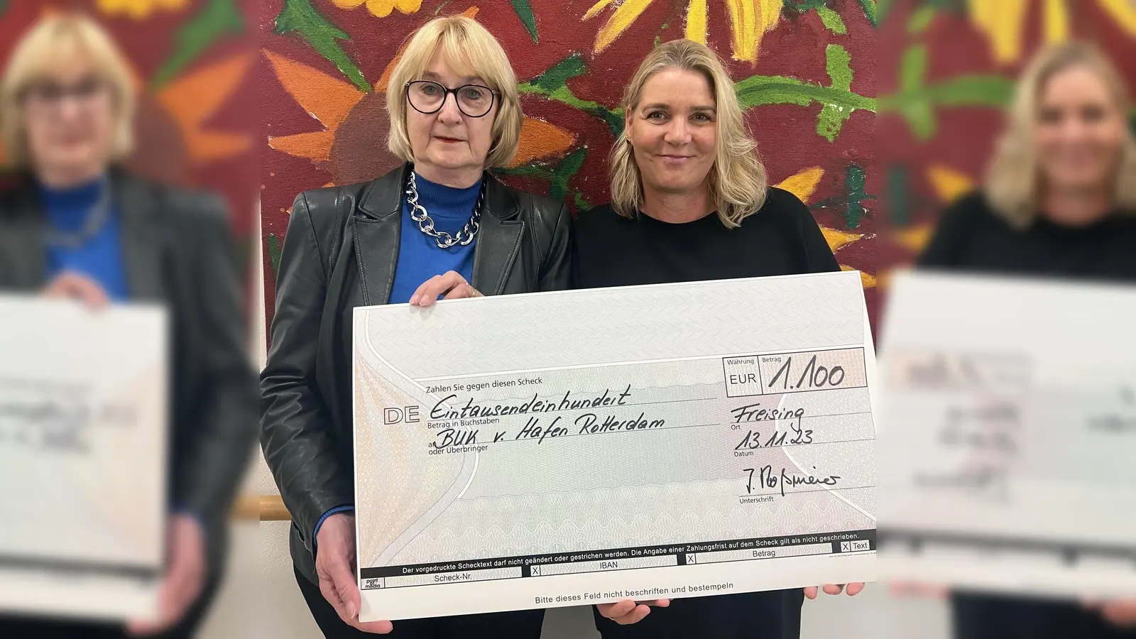 Der Hafen Rotterdam spendete 1.100 Euro. (Foto: Lebenshilfe Freising)