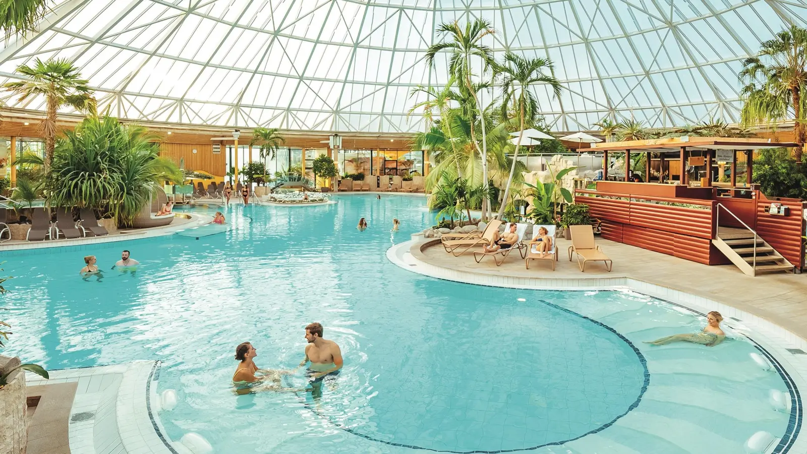 Entspannen kann man derzeit vor allem unter der Woche in ruhiger Atmosphäre. (Foto: Therme Erding)