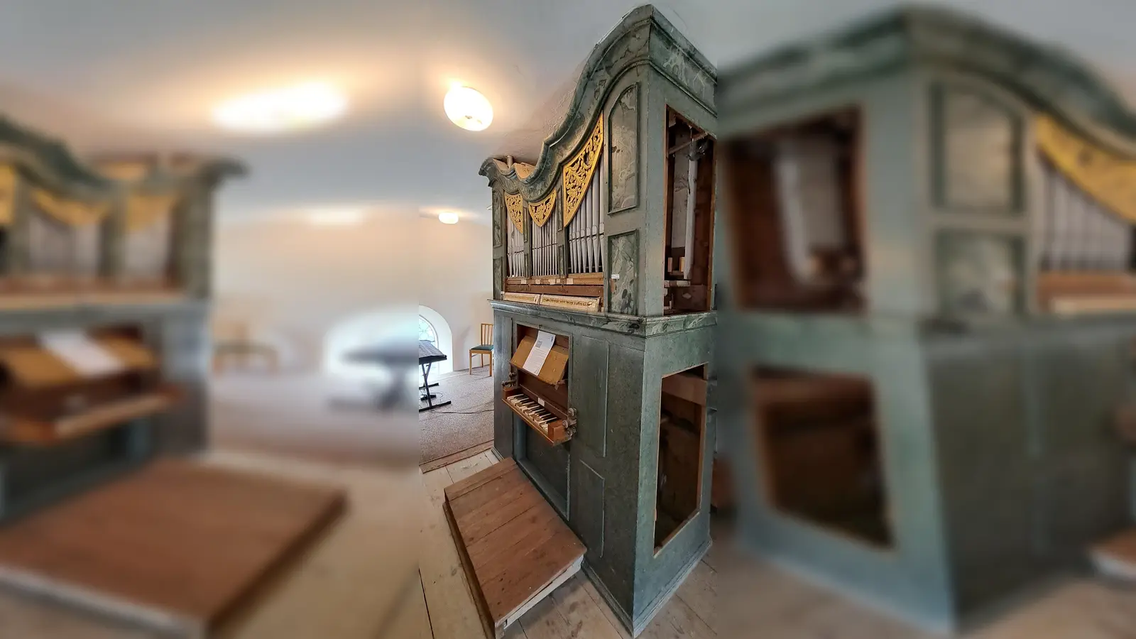 Die Restaurierung der barocken Pfaffenbichler Orgel zu Achering gilt als handwerklich gut durchführbar.<br> (Foto: Johann Lengl)