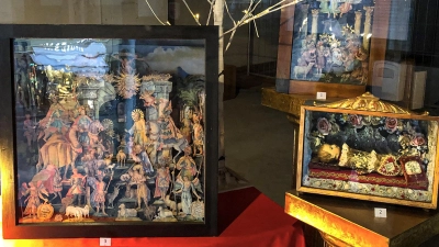 Wahre Kripperl-Kunstwerke sind in bisher leeren Schaufenstern zu sehen. (Foto: Masell)