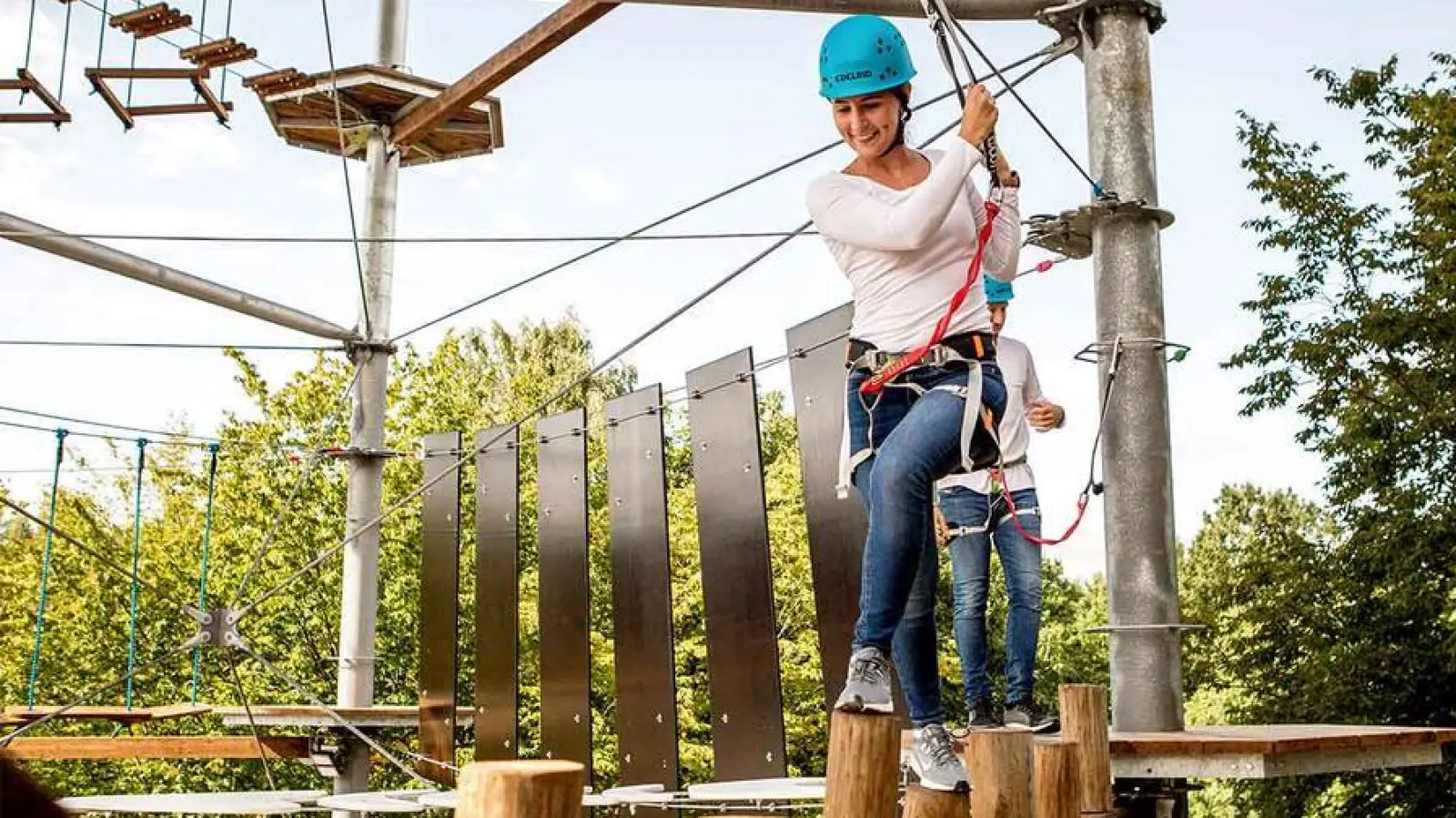 Der Spaß im Hochseilgarten ist sicher! (Foto: FMG)